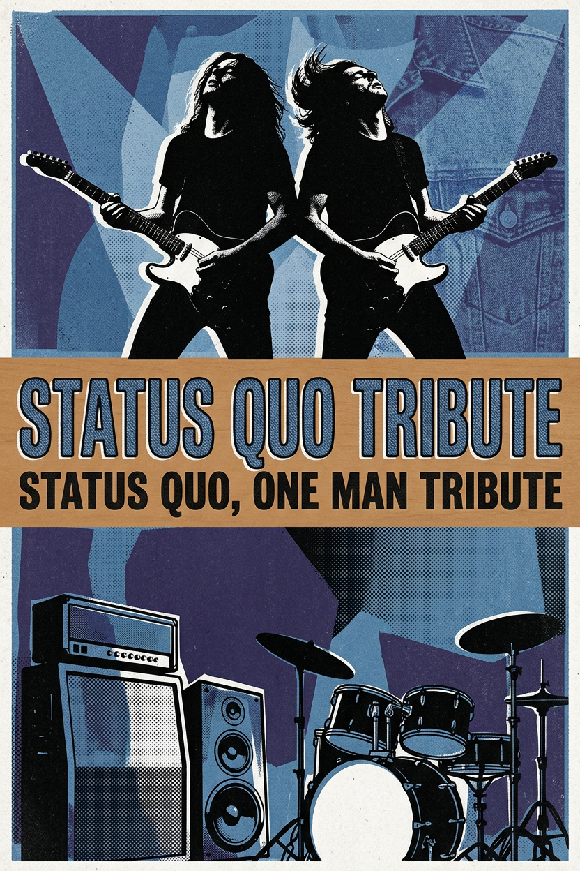 One Man Status Quo Tribute performing in Benidorm