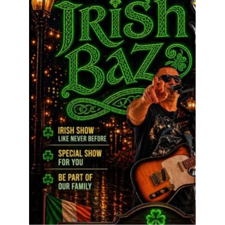 Irish Baz performing in Benidorm