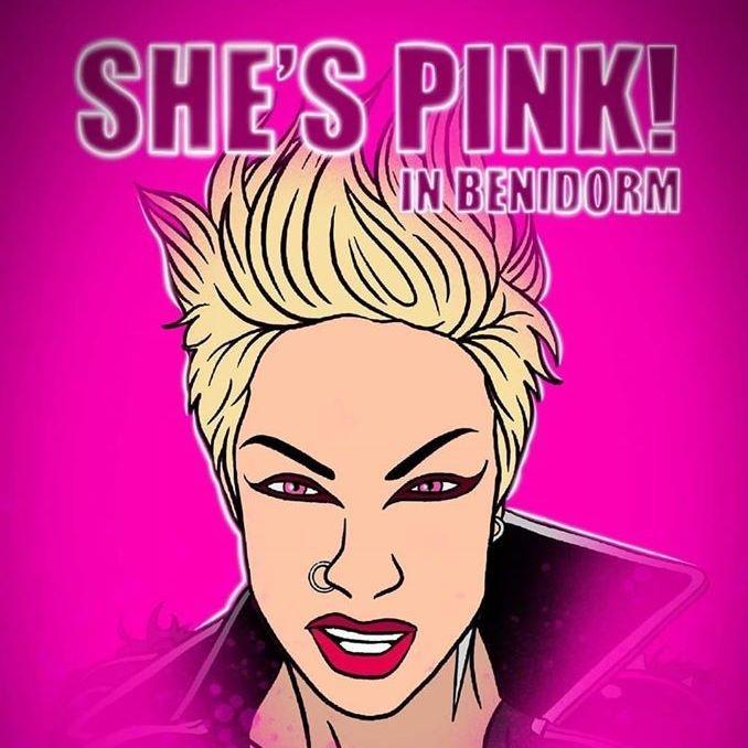Pink Tribute Act performing in Benidorm