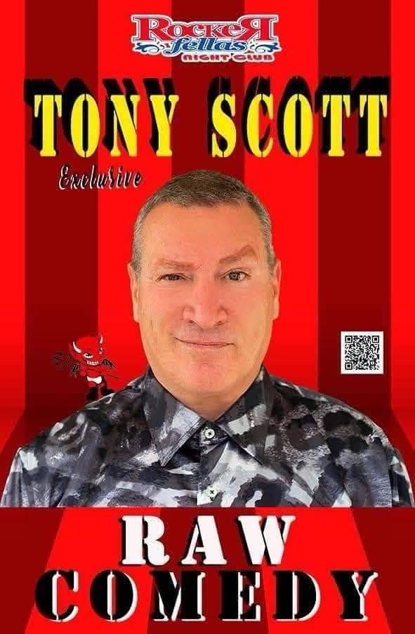 Tony Scott Tony Scott at Rockerfellas — Benidorm event poster