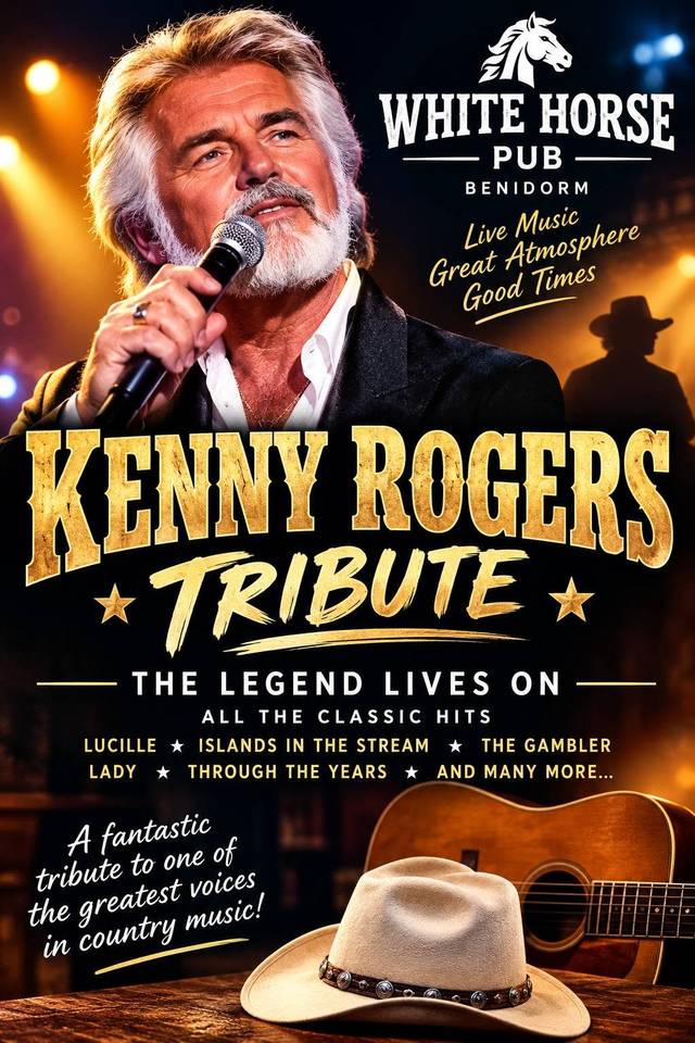 Kenny Rogers Tribute at Uncle Peds — Benidorm event poster