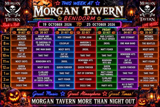 R&B Classics Tribute at Morgan Tavern — Benidorm event poster