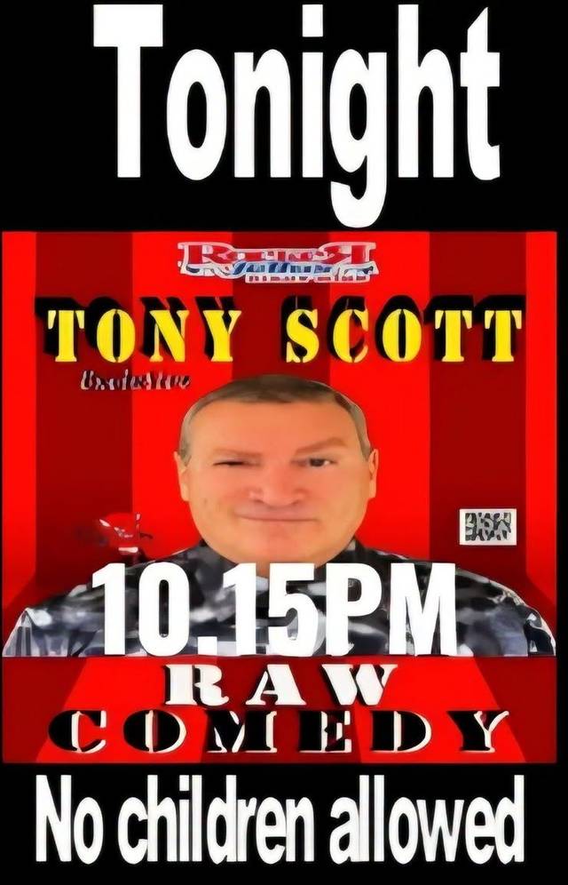 Tony Scott Tony Scott at Rockerfellas — Benidorm event poster