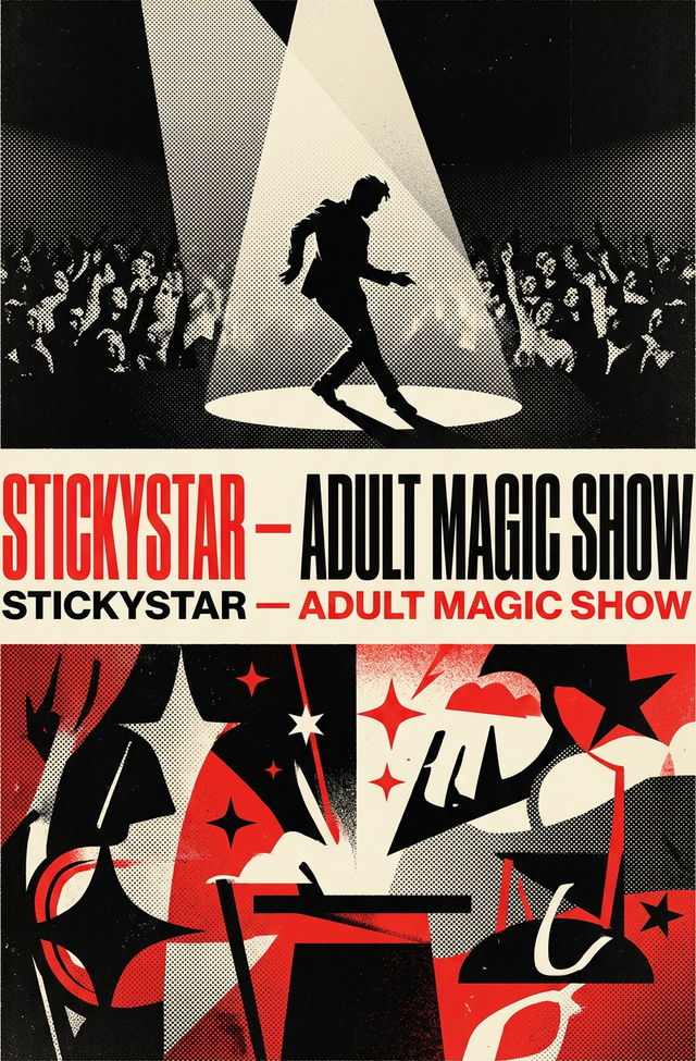 Stickystar with her mesmerising adult magic show EXCLUSIVE Stickystar with her mesmerising adult magic show EXCLUSIVE at The Red Lion — Benidorm event poster